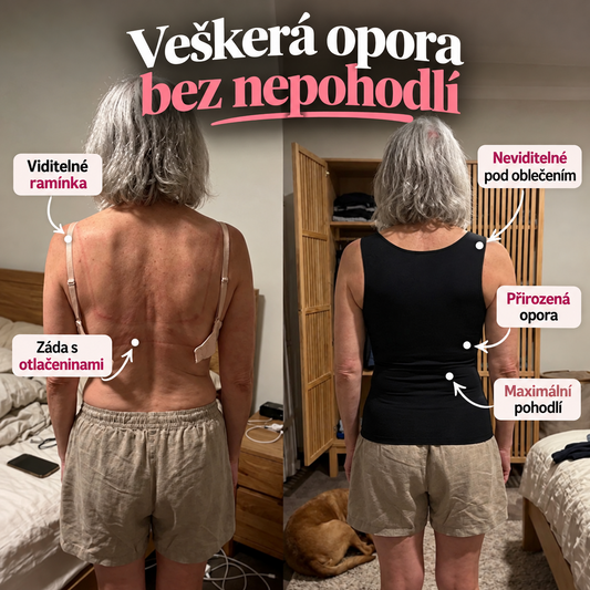 Opora a pohodlí při nošení tílka
